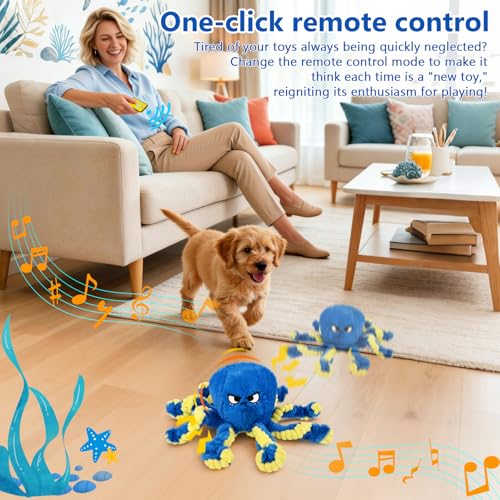 ETACCU Interactive Dog Toys Octopus, Moving Dog Toy to Keep Them Busy