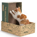 6 Pack Cat Scratch Pad with Nested Boxes, Space-Saving Cat Scratcher Set - size: Deluxe: 2 Nested Boxes, 6 Pads