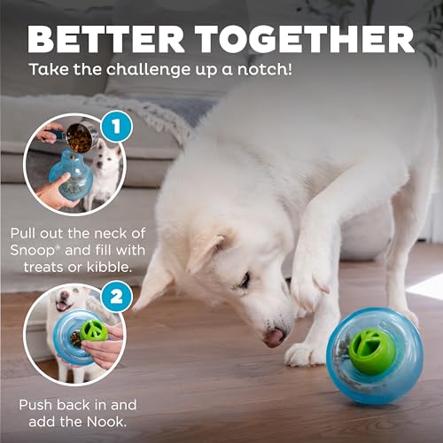 Outward Hound Nooks Peace Interactive Durable Treat-Dispensing Dog Toy, Stuffable Puzzle Ball for Solo Play or Pair with Large Snoop, Mint-Scented, No BPA - color: Green Nook (Works with Large Snoop)