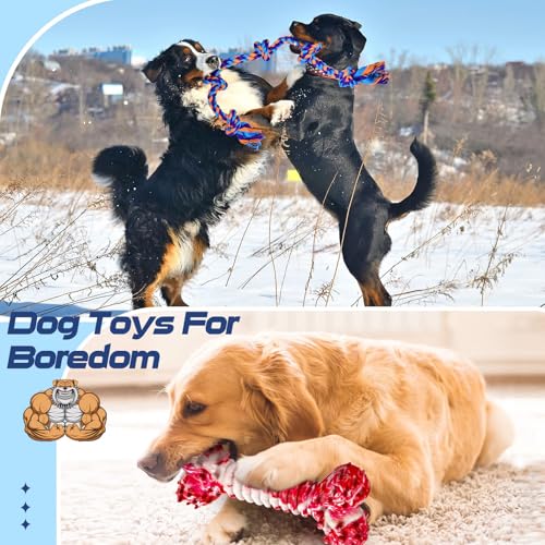 SHARLOVY Dog Chew Toys for Aggressive Chewers - color: 5 Packs, size: Large