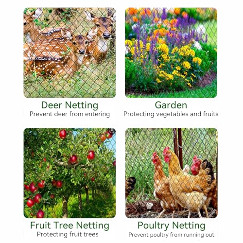 Bird Netting 15x20 FT 1/2 Inch Mesh Heavy Duty Woven Mesh Netting - size: 15x20Ft-0.5"