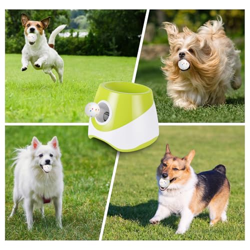 Automatic Dog Ball Launcher, Dog Ball Thrower with 3 Launching Distance - size: 20-46ft