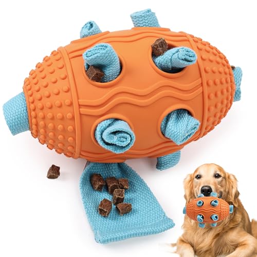 Interactive Dog Toy, Food Dispensing Puzzle Toy for Boredom Relief (Orange) - color: Orange