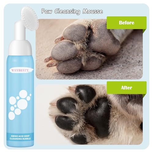 Lick-Safe Dog Paw & Nose Balm with Coconut Oil | 2.3oz Paw Wax, 1 Pcs Dog Paw Cleaner & Towel | Natural Moisturizer for Dry, Cracked Pads & Snout | Winter Snow, Road Salt & Hot Pavement Protector