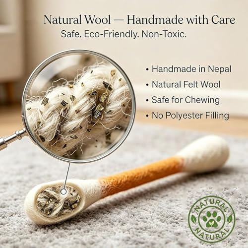 Cotton Swabs Cat Toys with Catnip, Giant Kitten Chew Sticks, Durable Dental Teething Ropes, Indoor Boredom & Dental Care, Pet Play Gift Accessories 6 Pack(Beige) - color: beige