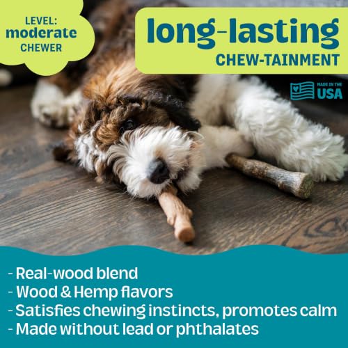 Dogwood Calming Stick Dog Chew Toy, Made in USA, 2-Pack, 5.4"