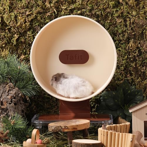 Super‑Silent Hamster Exercise Wheel – 8.66‑inch Quiet Running Spinner - color: Mousse White, size: 8.7inch