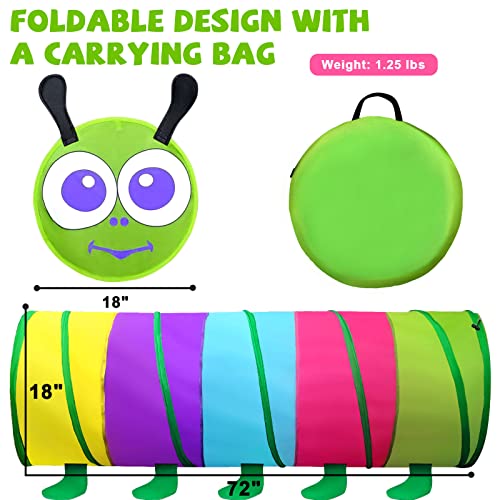 TIKTENT Kids Play Tunnel for Toddlers Colorful Pop Up Crawl Tunnel Toy - style: Colorful crawling Tunnel