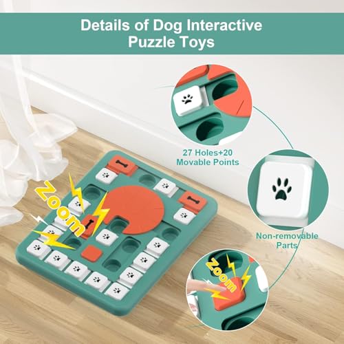 PETSTA Dog Puzzle Toys, Treat Dispensing Dog Enrichment Toys for IQ Training and Brain Stimulation, Interactive Mentally Stimulating Toys as Gifts for Puppies, Cats, Dogs (L-Level 4) - color: L-Level 4