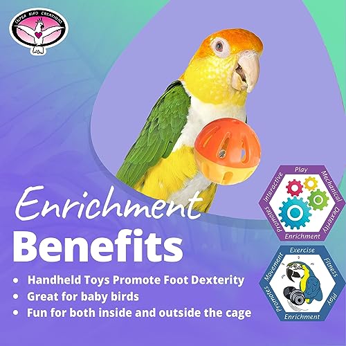 Super Bird Creations SB1055 Birdie Balls Bird Foot Toy, Medium Bird Size, 2" Diameter (4 Pack)