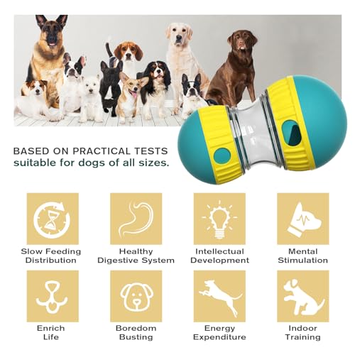Dog Puzzle Toy Adjustable Treat Dispensing Ball Fun Slow Feeder - color: Green
