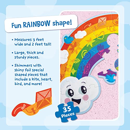 Peaceable Kingdom Jumbo Rainbow Floor Puzzle 35 Pieces - style: Rainbow