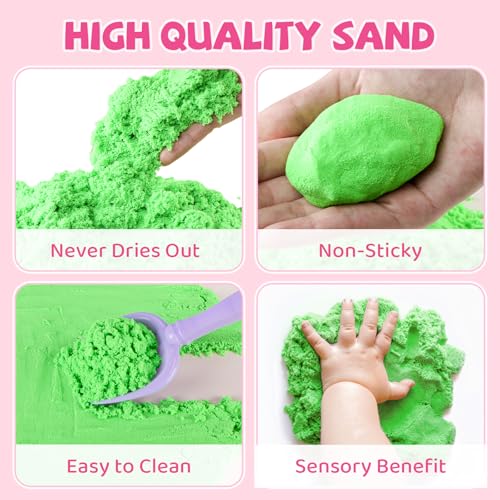 Aprilwolf 21 PCS Pet Sensory Bin, Dog & Cat Sandbox with Sand & Box
