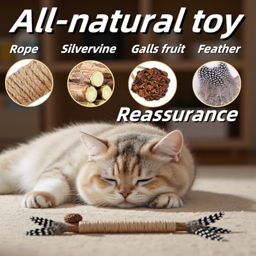 Cat Chew Toys Silvervine Sticks Dental Treat Feather 7Pack Indoor - size: Pro-7 Pack