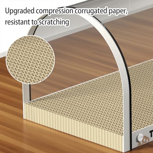 3 Function in 1 Cardboard Cat Scratcher Board, 31.5 in Cat Scratcher House, Cat Scratchers for Indoor Cats, Arched Cats Scratch Pad As Cat Bed, Cat Tunnel for Sleep, Grind Claws (White) - color: White
