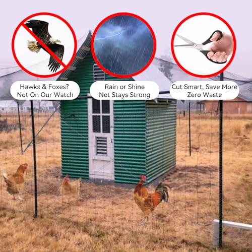 Bird Netting 10x30 FT 1/2 Inch Mesh Heavy Duty Woven Mesh Netting - size: 10x30Ft-0.5"