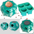 XHX Dog Toy, Durable Large Dog Toys, Freezable Fillable Rubber Dog Toys, Interactive Dog Puzzle Play Toy, Stopper+Silicone Treat Tray (Large, Green and White) - color: green white, size: Large