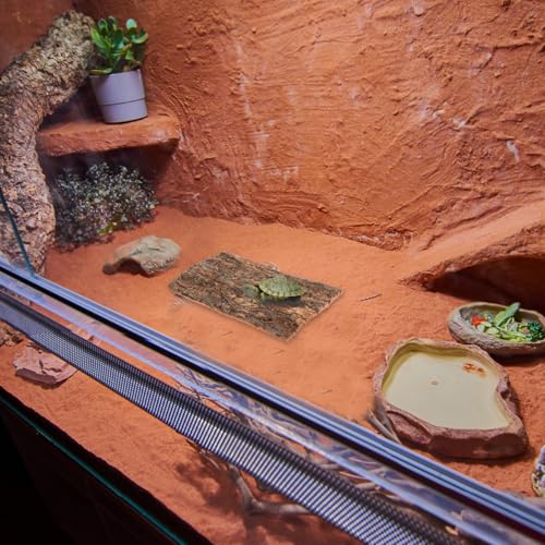 Zerodeko Reptile Tree Bark Terrarium Decor 2 Pack 11.79X7.86X0.79in