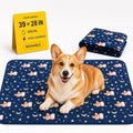 Washable Pee Pads for Dogs, Leak-Proof Reusable Crate XL, 39x28 - color: Blue, size: 39''X28"