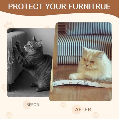 16 Pcs Cardboard Cat Scratching Board Bulk, Wavy - style: Wavy