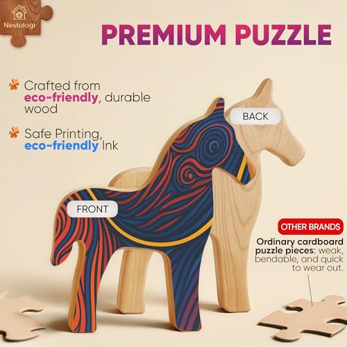 Frog Mushroom Wooden Jigsaw Puzzle, 150 Pieces - color: Frog