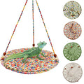Handwoven Hammock Bearded Dragon Rest Bed Habitats Supplies Climbing Terrarium for Lizard Leopard Gecko Parrots Parakeet Cockatiel Rats Snake Hamster Squirrel Chameleon Small Birds (Dazzling Orange) - color: Dazzling Orange