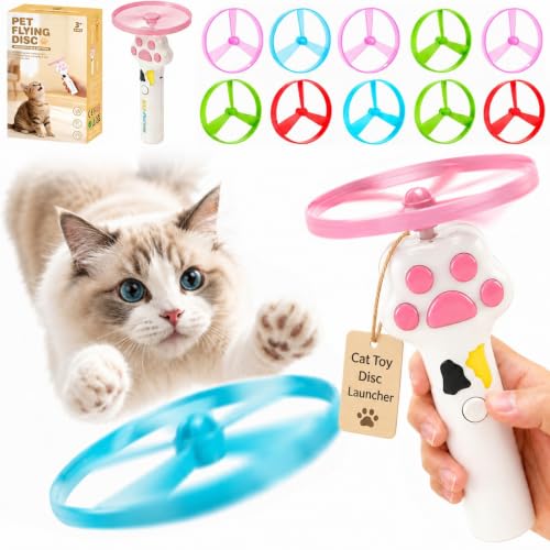 Cat Toy Launcher for Kitten Toys, Cat Toys Interactive, Automatic Cat Toy - color: white