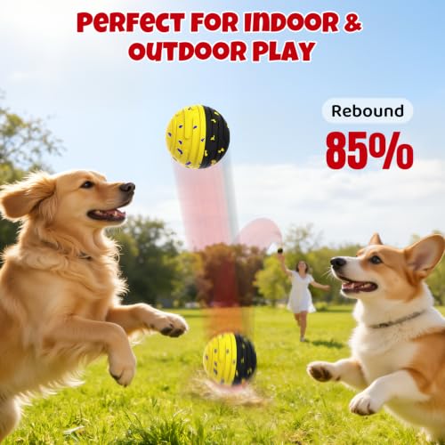 Interactive Dog Toy Ball with Remote Control (Yellow) - color: Yellow
