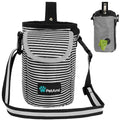 PetAmi Dog Treat Pouch, Large Hands-Free Training Bag, Stripe Black - color: Black