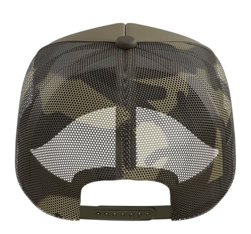Run Weave Jump Tunnel Dog Agility Trucker Hat with Adjustable Mesh Back - color: Camo Green