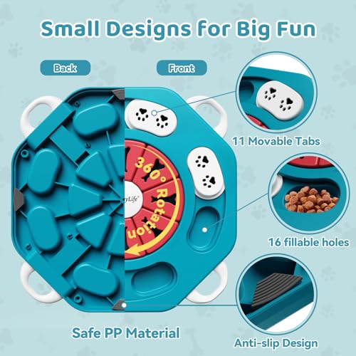 MateeyLife Dog Puzzle Toy for Smart Dogs, Puppy Enrichment Toys (L2, Blue) - color: L2, Blue