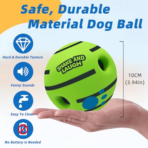 Dog Toys Ball, Interactive, L, 3.94 in (10 cm) - color: Classic, size: L 3.94 in (10 cm)