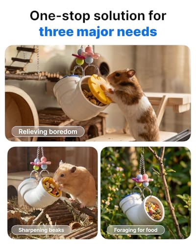 2 PCS Hanging Foraging Chew Toy Interactive Treat Dispenser