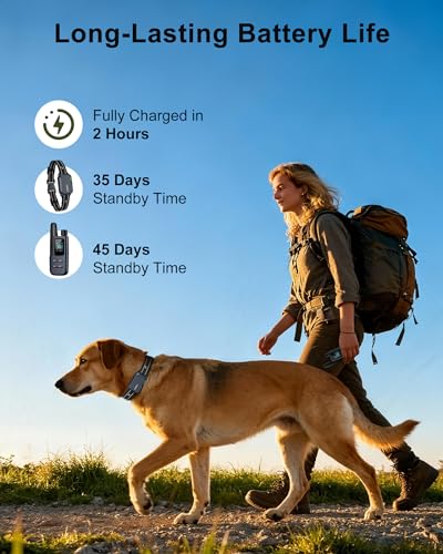 Dog Shock Collar - 4500FT Dog Training Collar with Remote - color: Dark Blue
