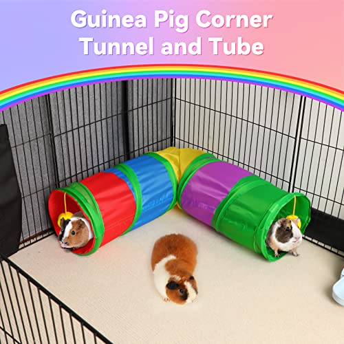 YUEPET Corner Guinea Pig Tunnel, Bunny Tunnel, Small Animal Tubes & Tunnels