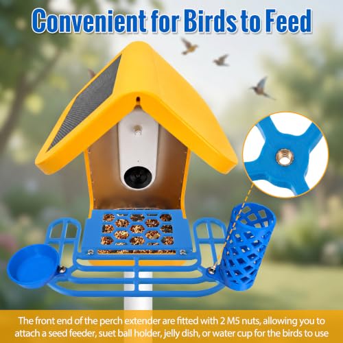 Saillong 2-in-1 Bird Feeder Kit, Compatible with BirdBuddy Feeder, Blue - color: Blue