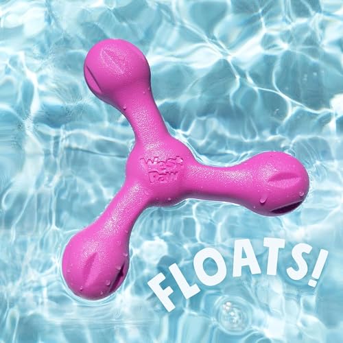 WEST PAW Zogoflex Air Skamp Tug-of-War Stick Dog Chew Toy – Hollow, Squishy Interactive Toy for Dogs, Puppies – for Chewing, Catch, Carry, Fetch, Dishwasher Safe, Latex-Free, Large 8.5", Aqua Blue - color: Aqua Blue