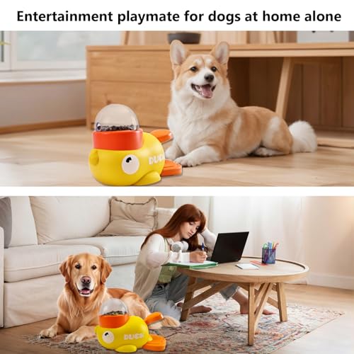 Duck Treat Dispenser Toy,Slow Puzzle Feeder for Cats&Small Dogs