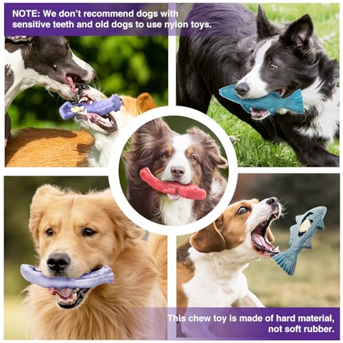Kimee Tough Dog Toys for Aggressive Chewers, Indestructible Dog Chew Toys - color: Multi color