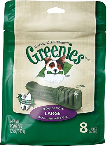 Greenies Large Natural Dental Dog Treats, Original Flavor, 8 Count - size: 8 Count (Pack of 1)