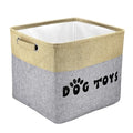 PET ARTIST Dog Toy Basket, Large Collapsible, Gray, L:15"x13"x12" - color: Gray, size: L:15"x13"x12"