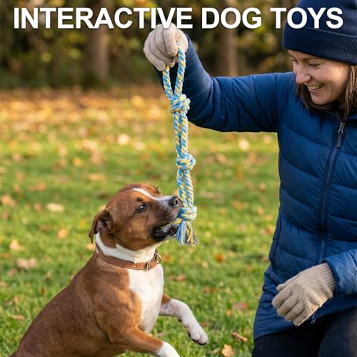 Kifmurase 11PCS Dog Ropes Toys for Aggressive Chewers, Tough Tug of War Dog Toys for Large, Medium & Small Dogs, Heavy Duty Cotton Rope Chew Toy for Boredom