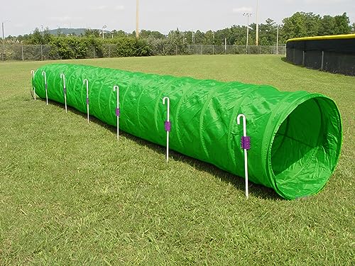 18' Dog Agility Tunnel with Stakes, Multiple Colors Available (Teal) - color: Teal