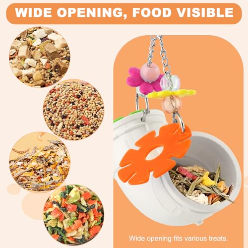 Rat Enrichment Toys, Interactive Foraging & Slow Feeder Toy with Hanging Design, Adjustable Mental Stimulation Puzzle for Rats, Hamsters, Parakeets, Preven ts Boredom