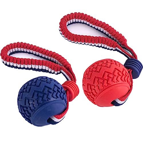 Dog Ball with Rope Toy,Ball on Rope Dog Chew Toys