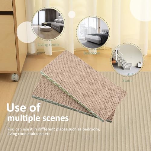 Cat Scratcher Cardboard Scratching Pads Scratch with Catnip 2PCS Reversible Corrugated Cardboard - size: M-2PCS