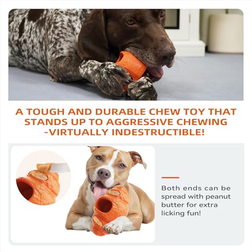 2pack Durable Frozen Dog Chew Toy for Aggressive Chewers - color: Croissant Shape 2pcs