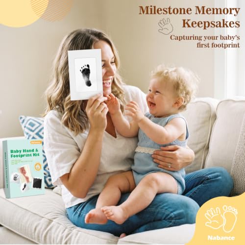 Nabance Baby Footprint Kit, Inkless Baby Hand and Footprint Kit, 4 Pack - size: 4-Pack, Regular 2.3" x 3.7"
