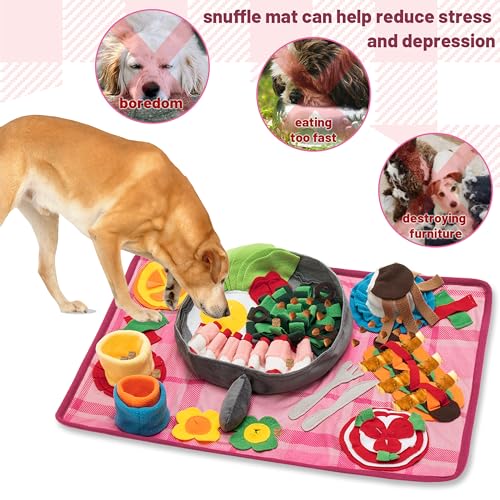 Dog Snuffle Mat, Washable Interactive Slow Feeder & Foraging Toy