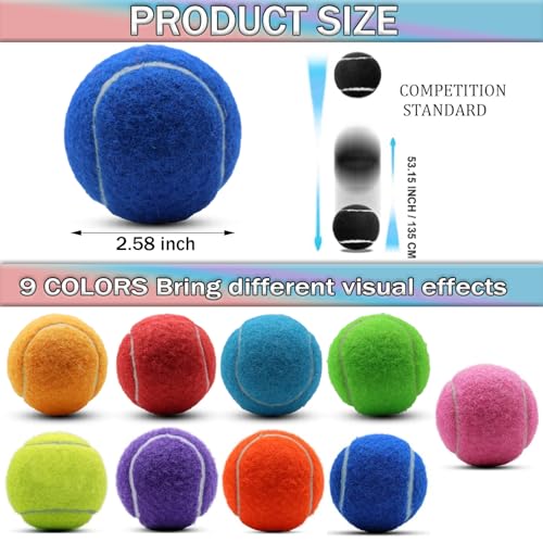 SHYUJAJIE Tennis Ball,20 Pack Practice Balls Bulk,Dog Balls with Mesh Bag - color: Dark Blue
